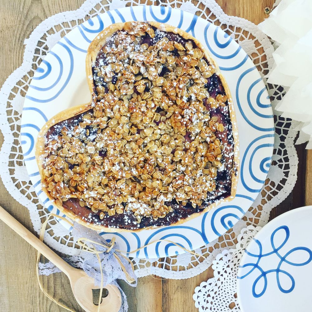Rezeptbild: Haferflocken Heidelbeer Cheesecake