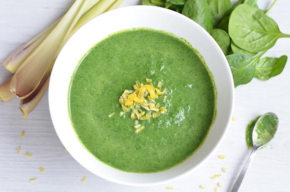 Rezeptbild: Spinatsuppe mit Zitronengras