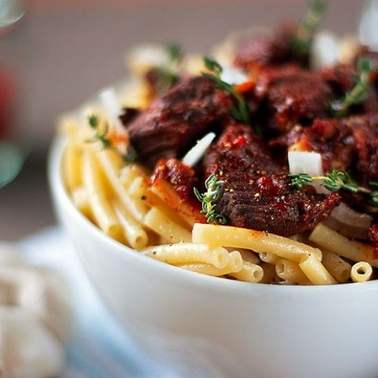 Rezeptbild: PIKANTES PAPRIKAGULASCH