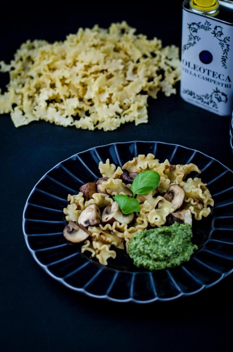 Rezeptbild: Mafalda Corta mit Champignons 