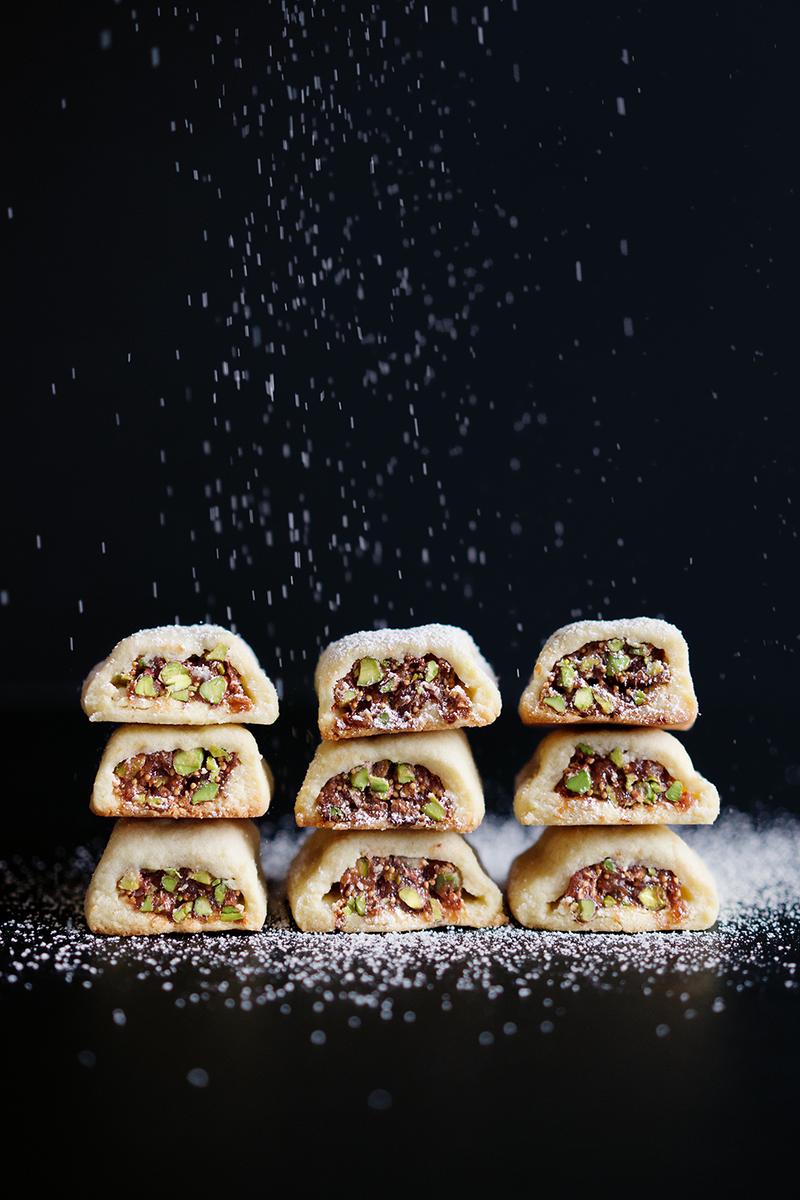 Rezeptbild: Kekse mit einer Füllung aus Feigen und Pistazien - Sablés aux figues