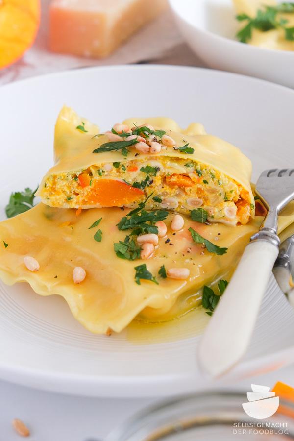 Rezeptbild: Maultaschen mit Kürbisfüllung