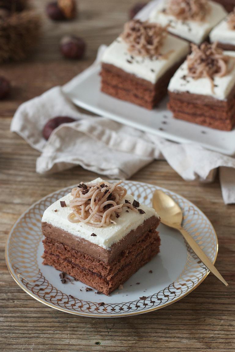 Rezeptbild: Schoko Maronischnitte