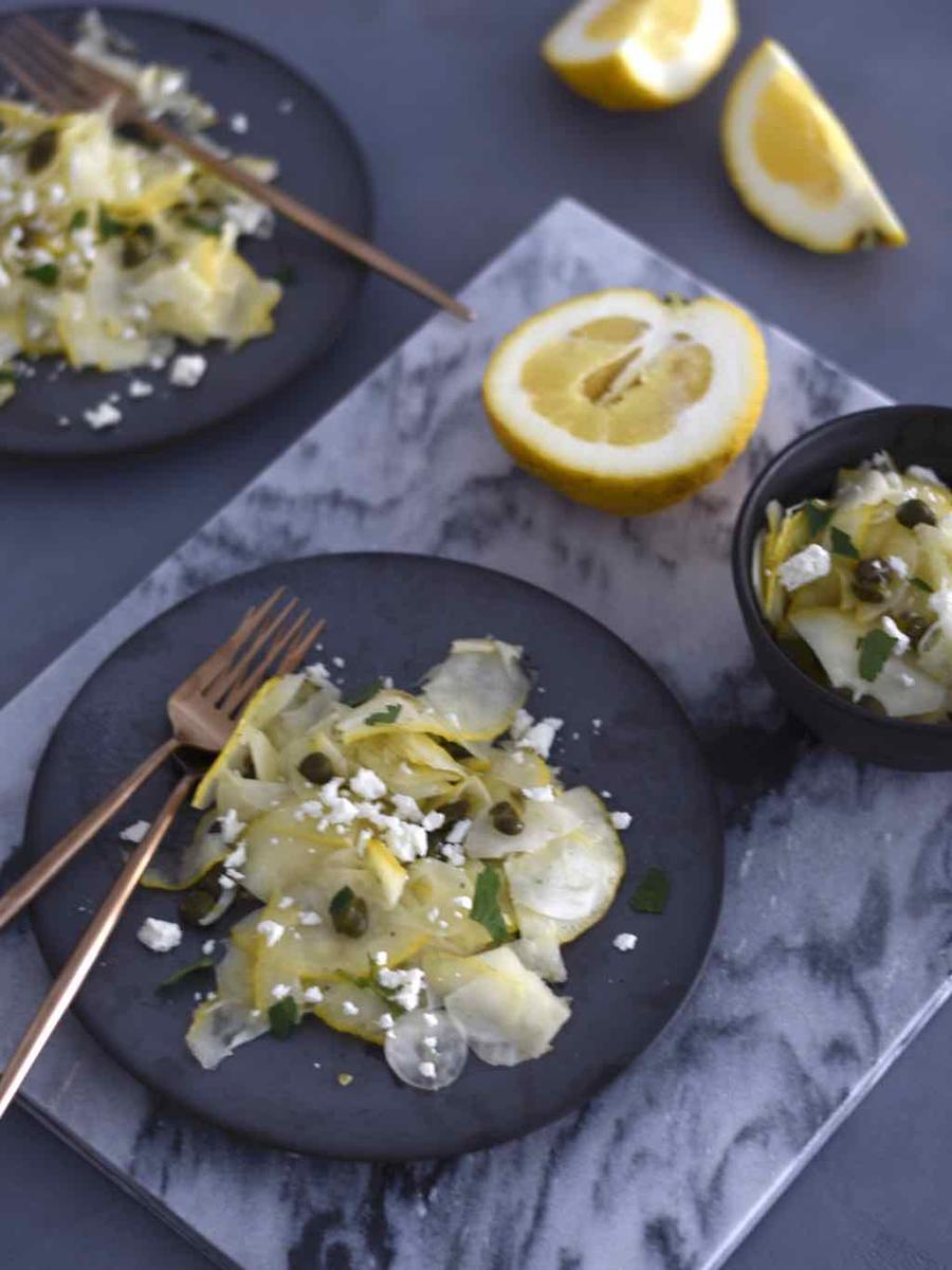 Rezeptbild: ZEDRATZITRONEN-SALAT MIT FENCHEL & KAPERN