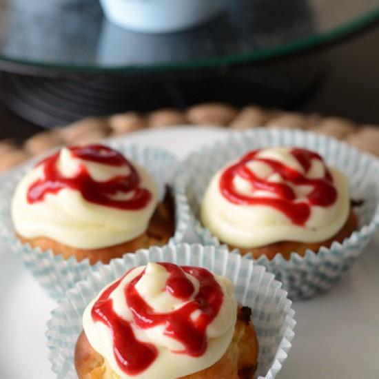 Rezeptbild: Joghurt-Pfirsich-Cupcakes