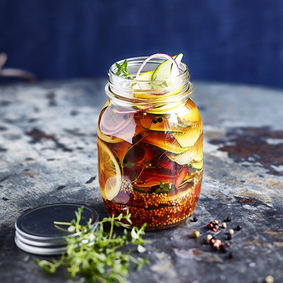Rezeptbild: Scharfe Zucchini süß sauer eingelegt