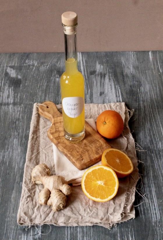 Rezeptbild: Orangen-Ingwersirup mit Gewürzen