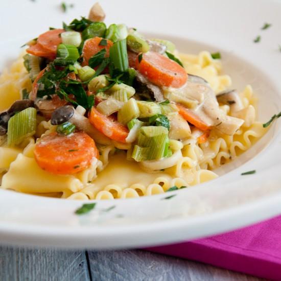 Rezeptbild: Lasagnette mit Kräuterseitlingen