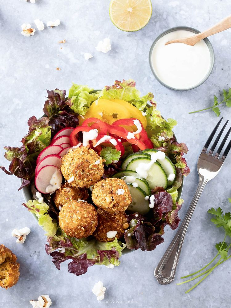 Rezeptbild: Popcorn-Falafel in der Sommerbowl