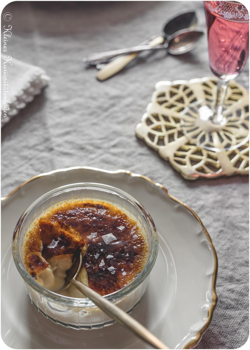 Rezeptbild: Crème brûlée mit Salzflakes