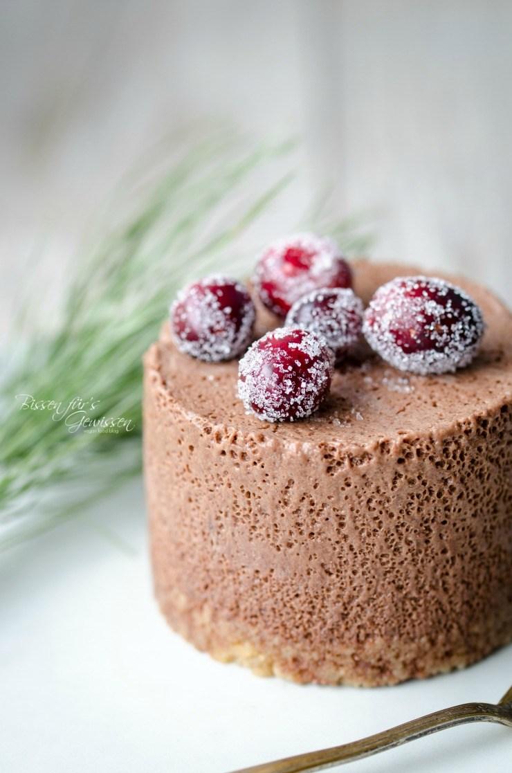 Rezeptbild: Veganes Schokomousse-Parfait mit Spekulatiusboden