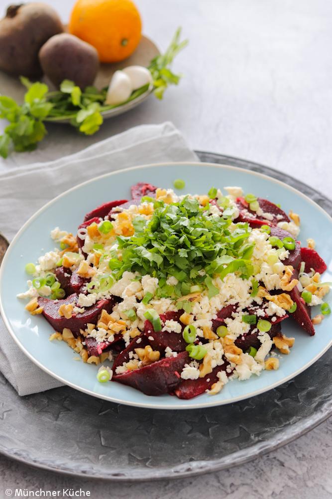 Rezeptbild: Orientalischer Rote Bete Salat mit Schafskäse