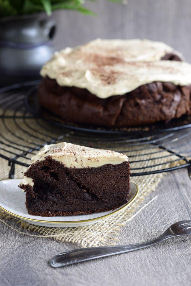 Rezeptbild: Schokokuchen mit Espresso-Mascarpone-Creme
