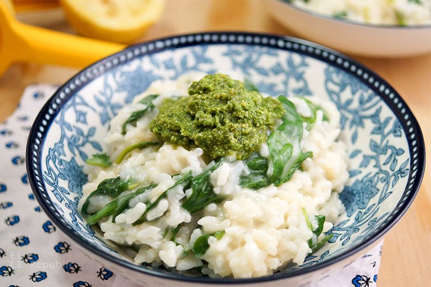 Rezeptbild: Zitronen Risotto mit Spinat