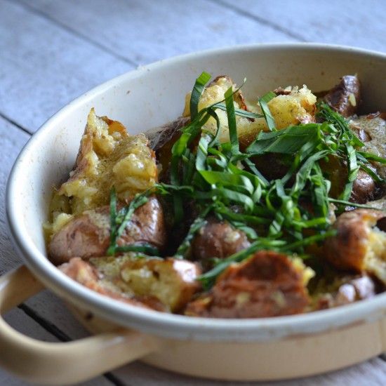 Rezeptbild: Backkartoffelsalat mit Bärlauch