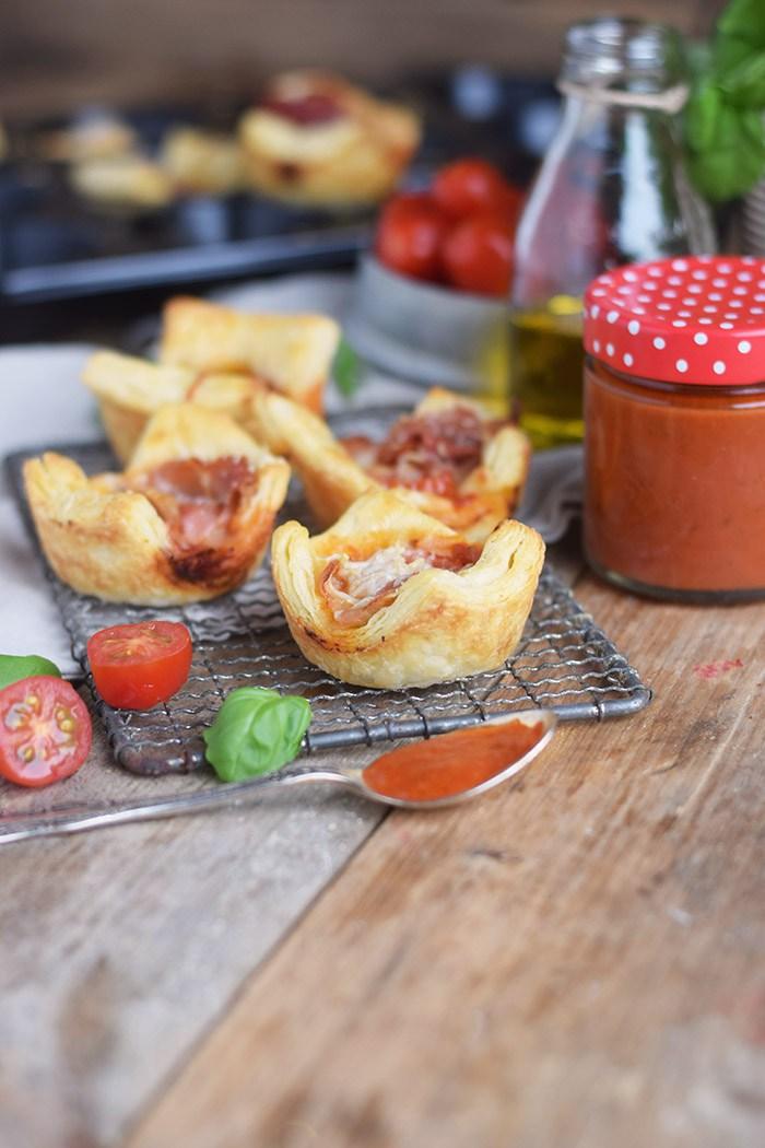 Rezeptbild: Pizza Blätterteig Muffins