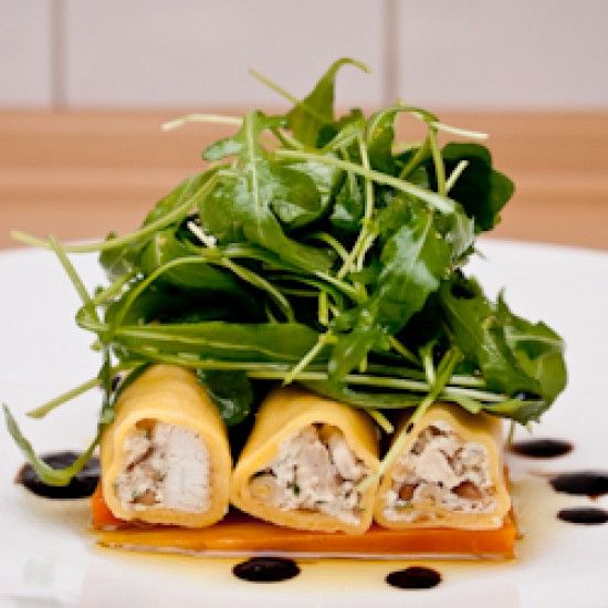 Rezeptbild: Gefüllte Cannelloni mit Rauke