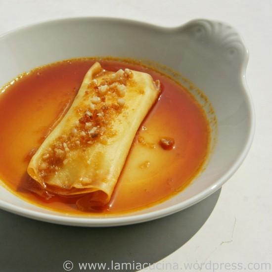 Rezeptbild: Zitronenravioli an Orangenkaramell