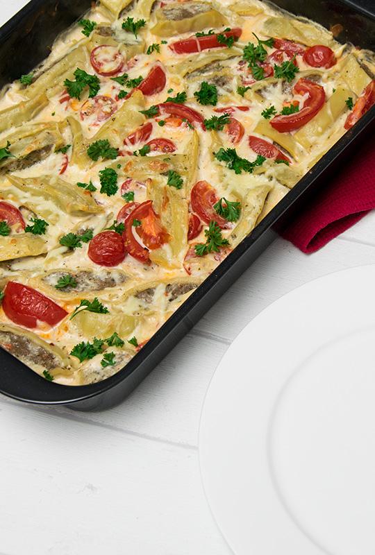 Rezeptbild: Rezept: Ruck-Zuck Maultaschen Auflauf 