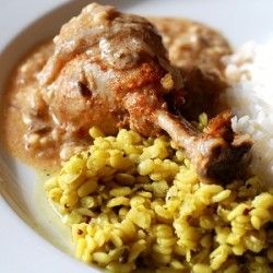 Rezeptbild: Cremiges Hähnchen mit Urad Dal