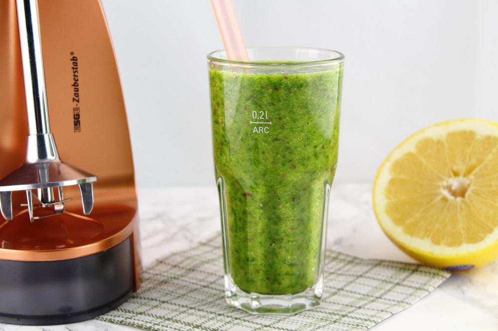 Rezeptbild: Grüner Spinat-Orangen-Smoothie