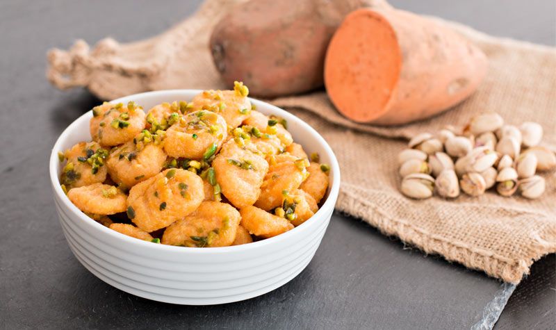 Rezeptbild: Süßkartoffel-Gnocchi mit Pistazien