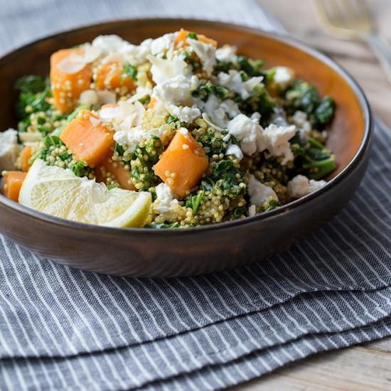 Rezeptbild: Quinoa-Pilaf mit Grünkohl und Süßkartoffeln