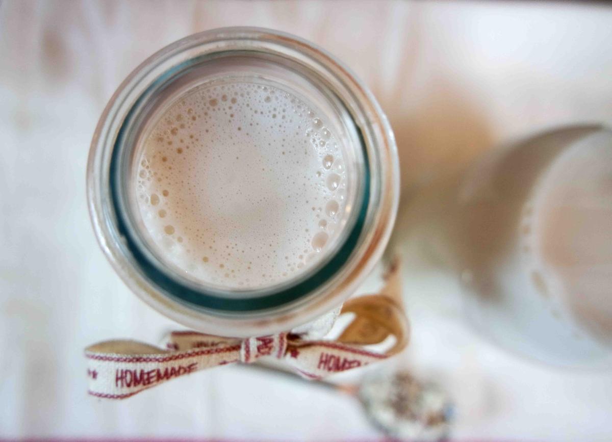 Rezeptbild: Selbstgemachte Mandelmilch 