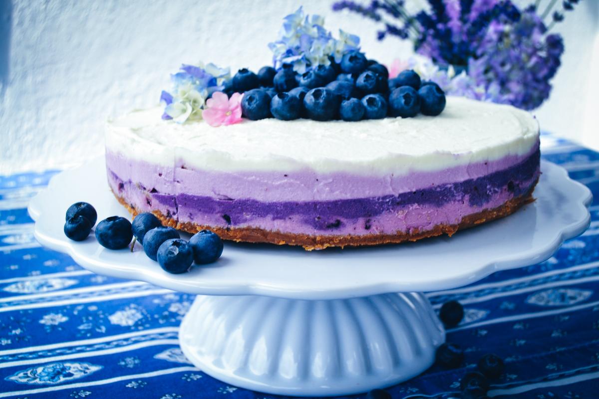 Rezeptbild: Heidelbeer-Frischkäse-Torte 