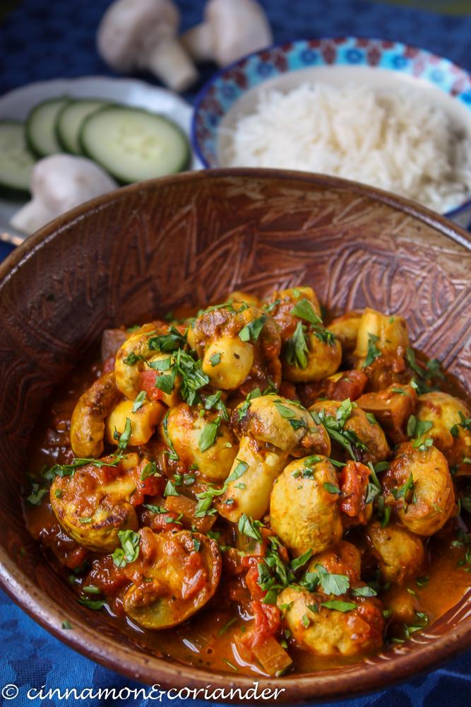 Rezeptbild: Vegetarisches Tikka Masala mit Pilzen