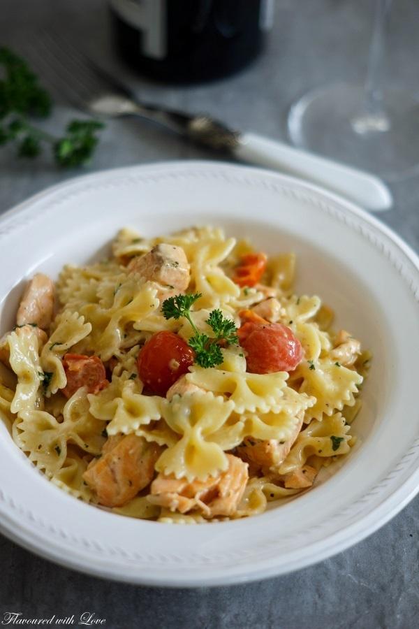 Rezeptbild: Farfalle mit Vodka und Lachs