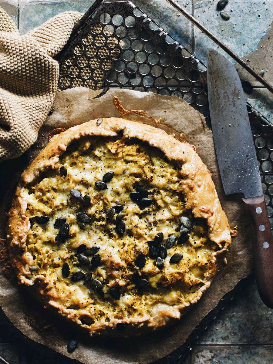 Rezeptbild: KÜRBIS-WIRSING-GALETTE