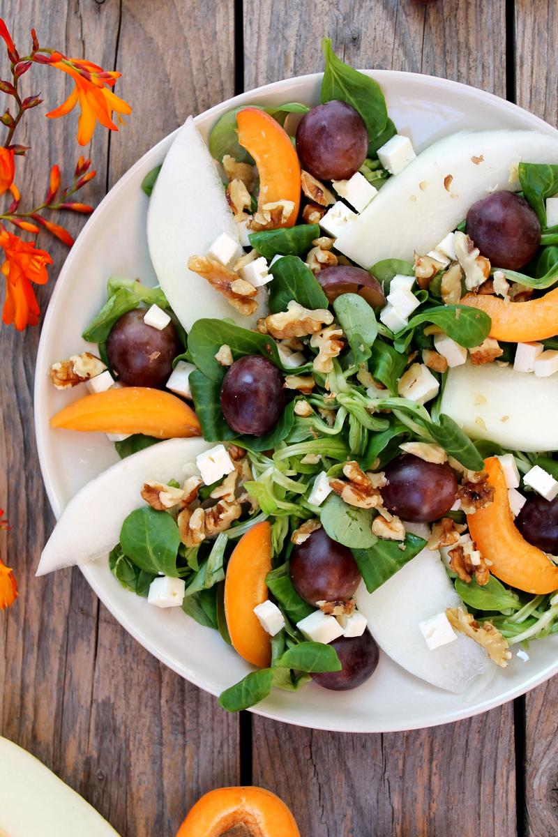 Rezeptbild: Trauben-Melonen-Aprikosen-Salat