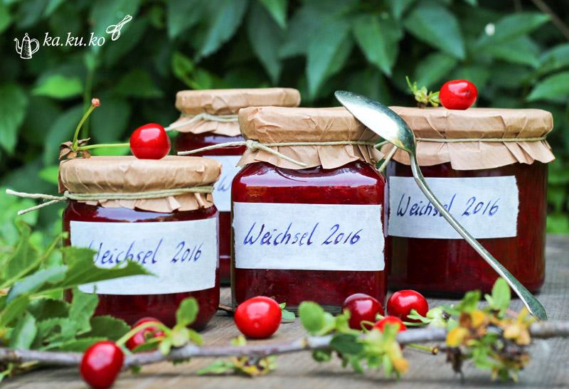 Rezeptbild: Weichselmarmelade mit Vanille