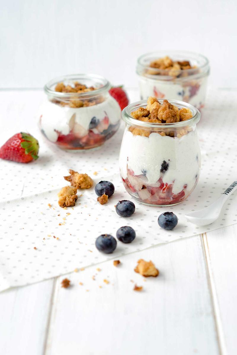 Rezeptbild: Obstsalat mit Schmandcreme