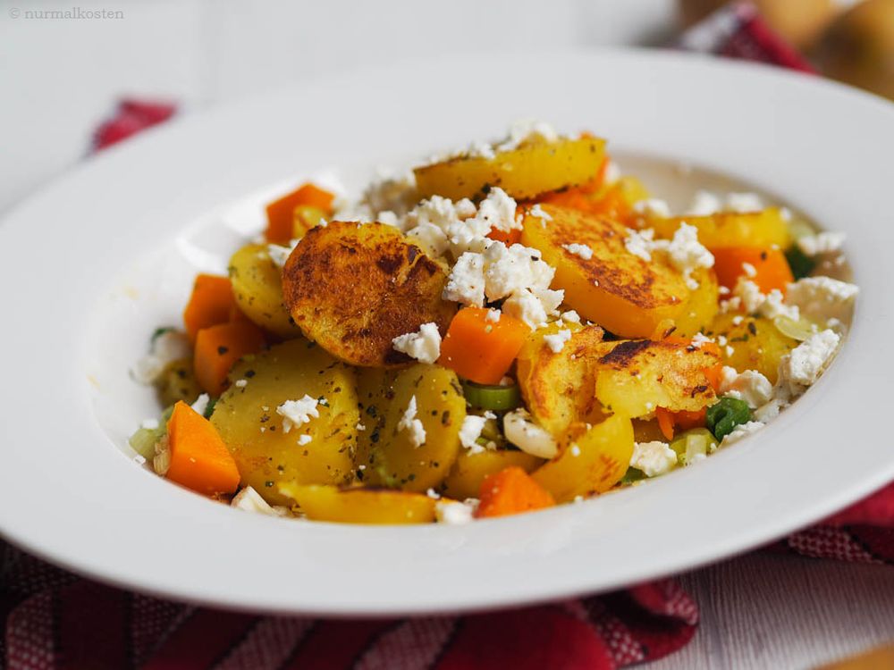 Rezeptbild: Kartoffel Feta Pfanne