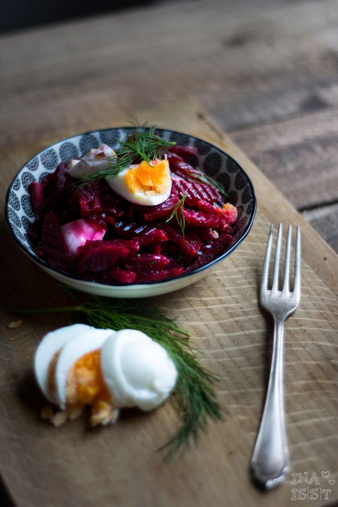 Rezeptbild: Irischer Rote-Bete-Salat mit Dill und Ei