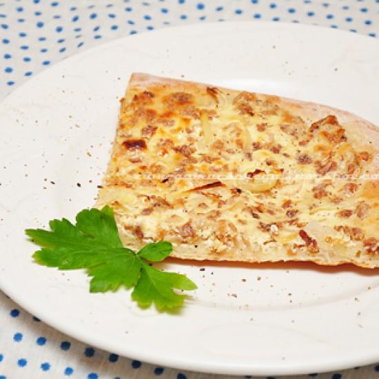 Rezeptbild: Vegetarischer Flammkuchen