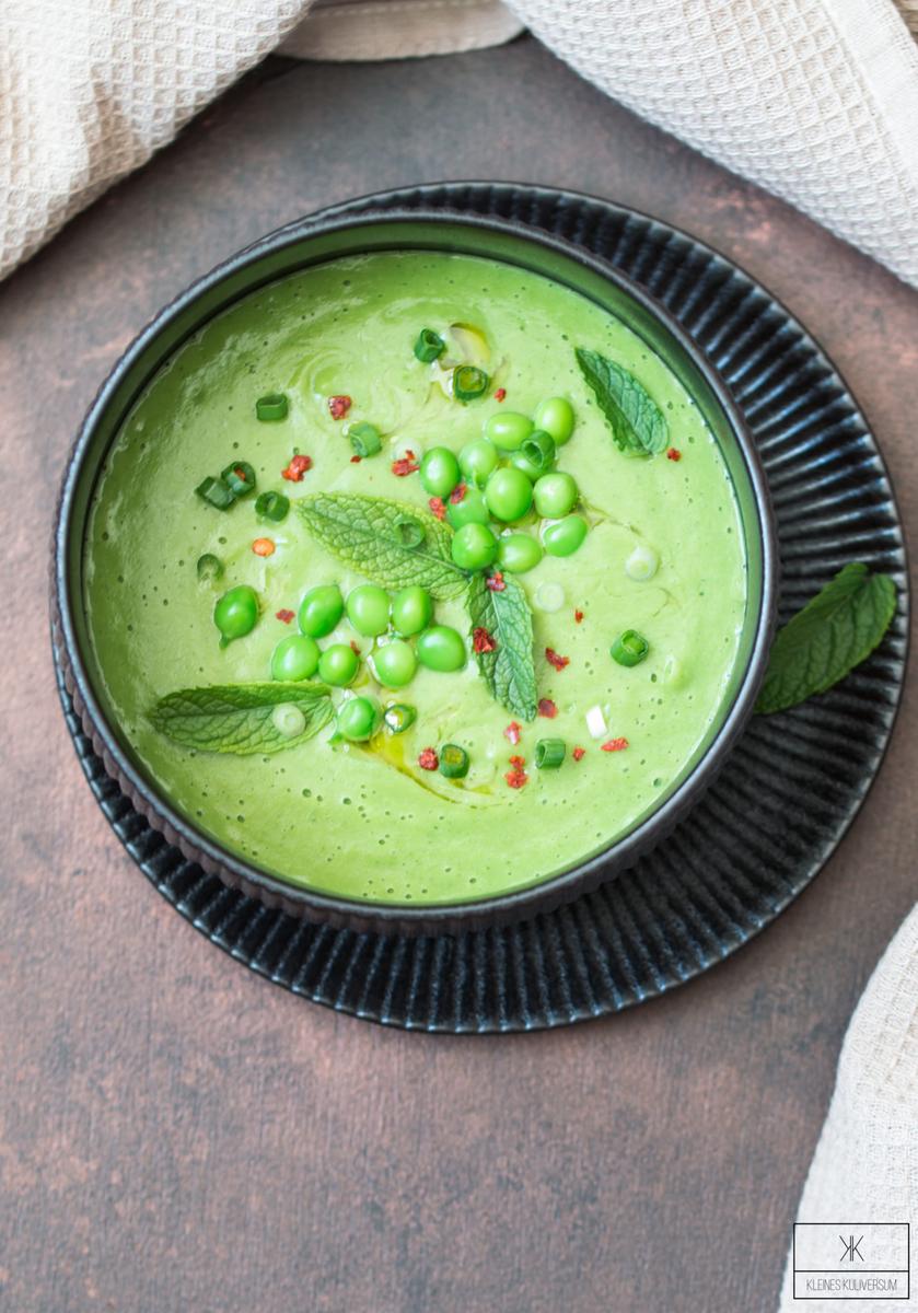 Rezeptbild: Erfrischende Erbsensuppe mit Pfefferminze