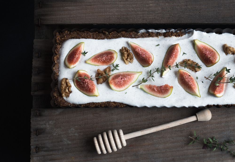 Rezeptbild: Wildfeigen, Joghurt & Honig Tarte