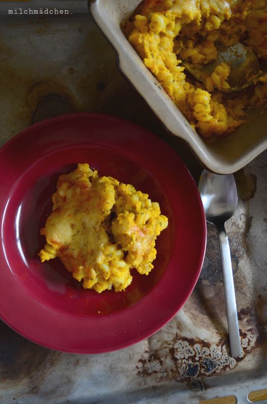 Rezeptbild: Kürbis-Karotten-Mac'n'Cheese