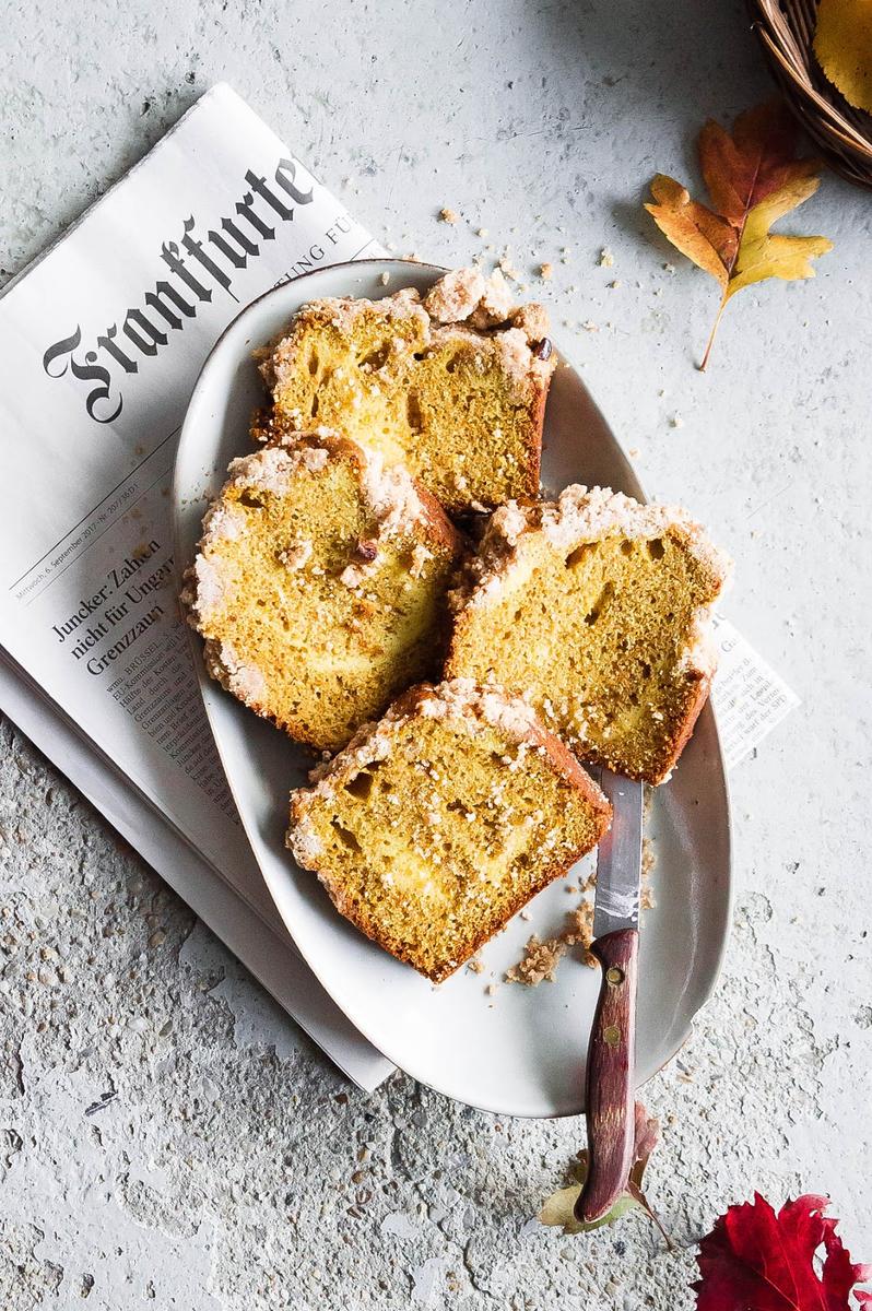 Rezeptbild: Kürbiskuchen mit Frischkäse Swirl