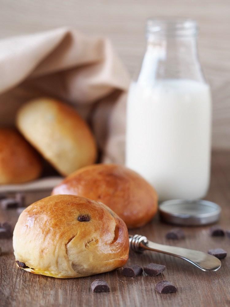 Rezeptbild: Milchbrötchen mit Schokolade