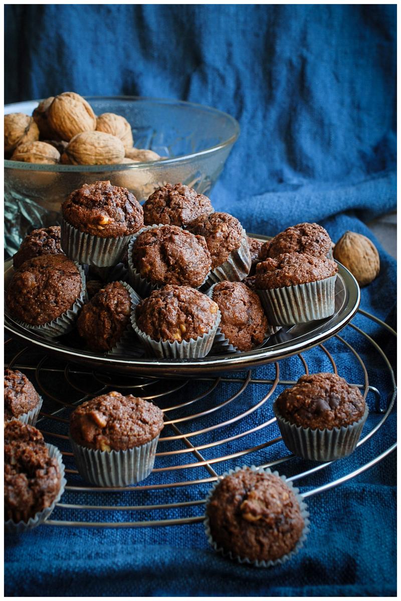 Rezeptbild: Kleine Walnuss-Schoko-Muffins