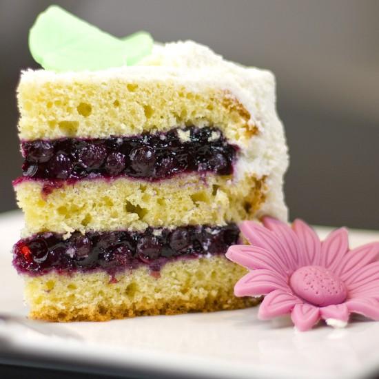 Rezeptbild: Heidelbeer-Vanille-Torte