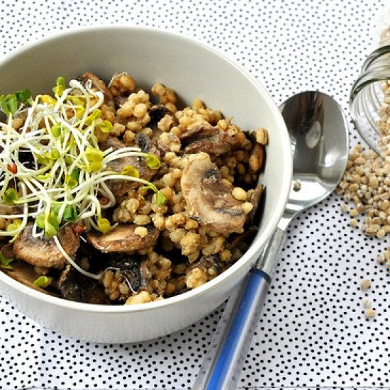 Rezeptbild: Gerste Risotto mit Pilzen