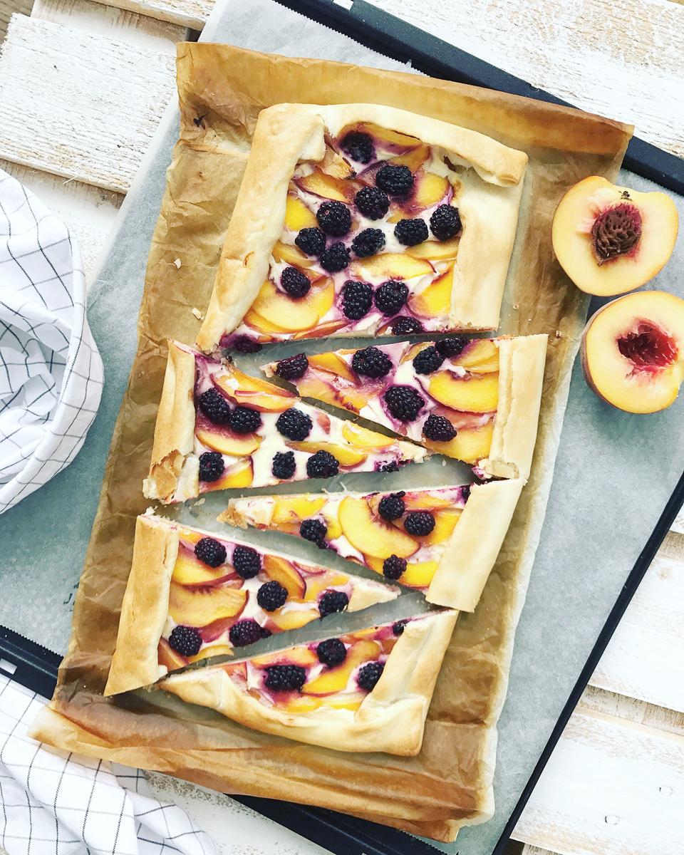 Rezeptbild: Pfirsich Brombeer Tarte