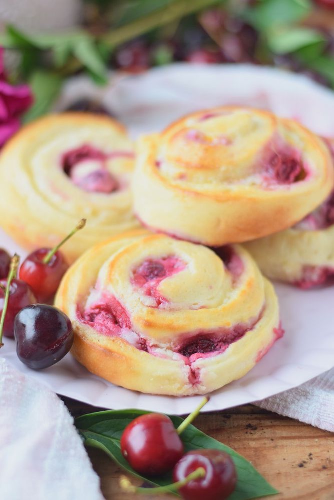 Rezeptbild: Kirsch-Cheesecake-Schnecken