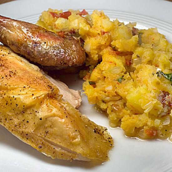 Rezeptbild: Pollo arosto con i limoni - Brathuhn mit Zitrone nach Marcella Hazan