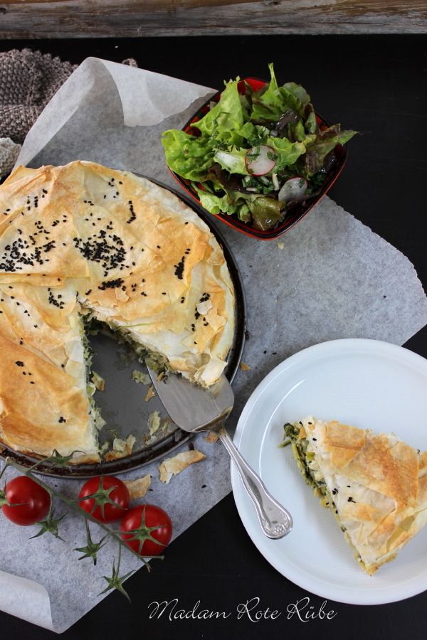 Rezeptbild: Vegetarischer Spinat-Lauch-Börek